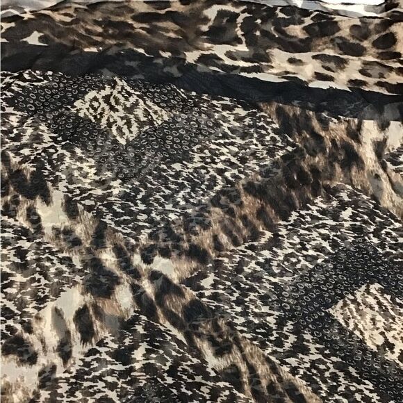 Vintage Oscar de la Renta Animal Print Scarf Square - Picture 3 of 6